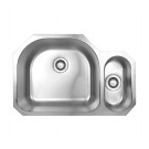 WHI-WHNDBU3121 Noah's Collection Brushed Stainless Steel double bowl undermount disposal sink