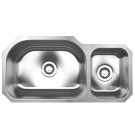 WHI-WHNDBU3317 Noah's Collection Brushed Stainless Steel double bowl undermount sink
