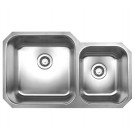 WHI-WHNDBU3320 Noah's Collection Brushed Stainless Steel double bowl undermount sink