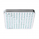 WHI-WHOSA28SQ-8-C Showerhaus square rainfall showerhead with decorative face and rubber nozzle tips - solid brass construction with adjustable ball joint