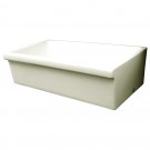 WHI-WHQ536-BISCUIT Large Quatro Alcove reversible fireclay sink decorative 2 1/2" lip on one side and 2" lip on other