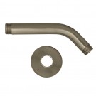 WHI-WHSA165-2-BN Showerhaus short solid brass shower arm with solid brass escutcheon