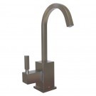 WHI-WHSQ-H003-BN Q-Haus contemporary square design instant hot water dispenser with gooseneck spout and self closing handle