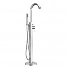 WHI-WHT7368S-C Freestanding single lever tub filler with integrated diverter valve and hand held shower