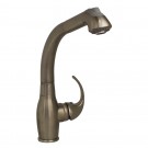 WHI-WHUS566-BN Metrohaus single hole faucet with matching pull-out spray head and lever handle
