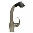 WHI-WHUS566-BNB Metrohaus single hole faucet with black pull-out spray head and lever handle