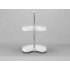 LD-2472-32-15-1 Almond Kidney Shape Polymer 2 Shelf (Base Corner Lazy Susans) - Fits Best in LS3612