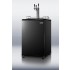 SBC4907TRIPLE Freestanding commercial beer dispenser with triple tap system and black exterior