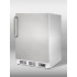 FF7LPUBCSSWO Commercially approved built-in beverage cooler for red wine and ale w/digital thermostat, lock, wooden and glass shelves and stainless steel wrapped exterior