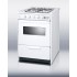 WNM616RWSlide-in gas range in slim 24" width, with white porcelain construction, four sealed burners, and oven window with light