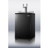 SBC490BI7TWIN Commercially approve built-in undercounte beer dispenser with black exterior, dual tap system, and full tap accessory kit