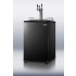 SBC490BI7TRIPLE Commercially approved built-in beer dispenser with black exterior, triple tap system, and full tap accessory kit