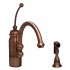 WHI-3-3170-ACO New Horizon single handle faucet with a curved extended stick handle, curved swivel spout and solid brass side spray