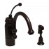 WHI-3-3170-ORB New Horizon single handle faucet with a curved extended stick handle, curved swivel spout and solid brass side spray