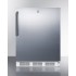 AL750LSSTBADA compliant freestanding refrigerator with lock, stainless steel door, white cabinet, and towel bar handle