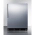 FF6B7SSHV Commercially approved freestanding all-refrigerator in black with stainless steel door and thin handle