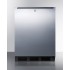 FF7LBLSSHHADA ADA compliant commercial all-refrigerator for freestanding use, with black cabinet, stainless steel door, lock, and horizontal handle