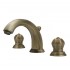 614.111WS-P Blairhaus Jackson widespread lavatory faucet with smooth arcing spout, cone-shaped lever handles, smooth escutcheons and pop-up waste