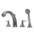 WHI-514.413TF-C Blairhaus Jackson deck mount tub filler set with smooth lined arcing spout