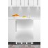 CT67BISSHVADA ADA compliant built-in refrigerator-freezer in white with cycle defrost, stainless steel door, thin handle, and glass shelves