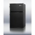 CP35BLL Compact ENERGY STAR listed two-door refrigerator-freezer with two side locks,cycle defrost and zero degree freezer in black