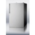 FF521BLSSHV 20" wide counter height all-refrigerator, auto defrost with a lock, stainless steel door, thin handle, and black cabinet