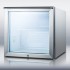 FS20LGLCSS7 Commercially approved "cube" shaped compact all-freezer with a glass door, stainless steel cabinet, and front-mounted lock, capable of -20C operation