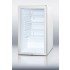 SCR450LBI7 Series Commercially listed 20" wide glass door all-refrigerators for built-in use, auto defrost with white cabinets and alternate handle styles