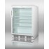 SCR600L Series Commercially listed counter height beverage centers for freestanding use, with glass doors and factory installed locks