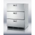 SP6DS Three-drawer stainless steel all-refrigerator for built-in or freestanding use with automatic defrost operation