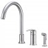UF11143 (Stainless Steel) "Contemporary Collection" Single-Handle Kitchen Faucet With Side-Spray
