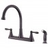 UF21145 (Oil Rubbed Bronze) "Transitional Collection" Two-Handle Kitchen Faucet With Side-Spray
