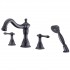UF65045 (Oil Rubbed Bronze) "Traditional Collection" Two-Handle Roman Tub Faucet With Hand-Shower