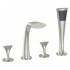 UF65343 (Brushed Nickel) "Twist Collection" Two-Handle Roman Tub Faucet With Hand-Shower