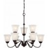 V2269-79 Hammond 9-light Antique Bronze Chandelier