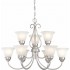 V2339-33 Minster 9-light Brushed Nickel Chandelier