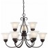 V2339-79 Minster 9-light Antique Bronze Chandelier