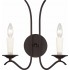 V3002-79 Greta 2-light Antique Bronze Chandelier
