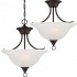 V5242-79 Trinidad 2-light Antique Bronze Pendant or Semi-Flush Ceiling Mount