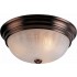 V6436-79 3-light Antique Bronze Flush Mount Ceiling Fixture