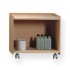 WHI-AECB38N Aeri wood cart with two shelves and casters