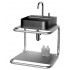 WHI-AELA245 Aeri small double shelf wall mount aluminum structure with integral towel bar