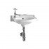 WHI-AR035L China Series small rectangular wall mount china basin with integrated oval bowl, backsplash, decorative trim and overflow