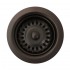 WHI-RNW35L-ORB 3 1/2" Basket strainer for deep fireclay application