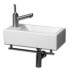 WHI-WH1-114LTB Isabella wall mount basin with chrome towel bar and center drain