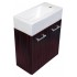 WHI-WH114SCB-ESPRESSO Wall mount double door vanity complete with a white basin