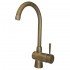WHI-WH16606-SB Evolution arcade single hole/single lever mixer with a gooseneck swivel spout