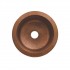 WHI-WH1818COPR-HAMMERED COPPER Copperhaus large round drop-in/undermount prep sink with a hammered texture