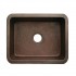 WHI-WH1921COUM-HAMMERED BRONZE Copperhaus rectangular undermount sink with a hammered texture