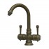 WHI-WH20106-SB Evolution colonial style single hole/dual lever handles entertainment/prep faucet with gooseneck swivel spout